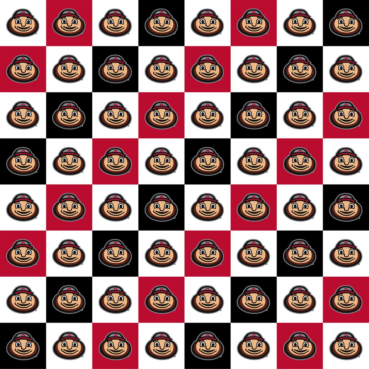 Sykel Enterprises-Ohio State University Cotton Fabric-Ohio State Buckeyes Collegiate Check Cotton Quilting Fabric